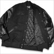 画像6: 【送料無料】KustomStyle x US VERSUS THEM BROTHERHOOD MELTON VARSITY JKT BLACK/BLACK (6)