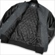 画像6: 【送料無料】KustomStyle x US VERSUS THEM BROTHERHOOD MELTON VARSITY JKT CHARCOAL (6)