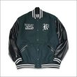 画像2: 【送料無料】KustomStyle x US VERSUS THEM BROTHERHOOD MELTON VARSITY JKT GREEN (2)