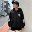 画像3: 【送料無料】KustomStyle カスタムスタイル HOURGLASS ZIPパーカー BLACK (3)