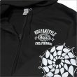 画像4: 【送料無料】KustomStyle カスタムスタイル HOURGLASS ZIPパーカー BLACK (4)