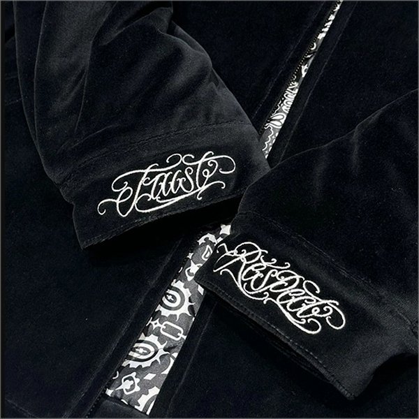 画像6: 【送料無料】KustomStyle カスタムスタイル RESPECT&TRUST HW JACKET BLACK VELOUR (6)