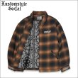 画像1: 【送料無料】KustomStyle カスタムスタイル RESPECT&TRUST HW JACKET BROWN CHECK (1)