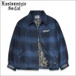 画像1: 【送料無料】KustomStyle カスタムスタイル RESPECT&TRUST HW JACKET NAVY CHECK (1)