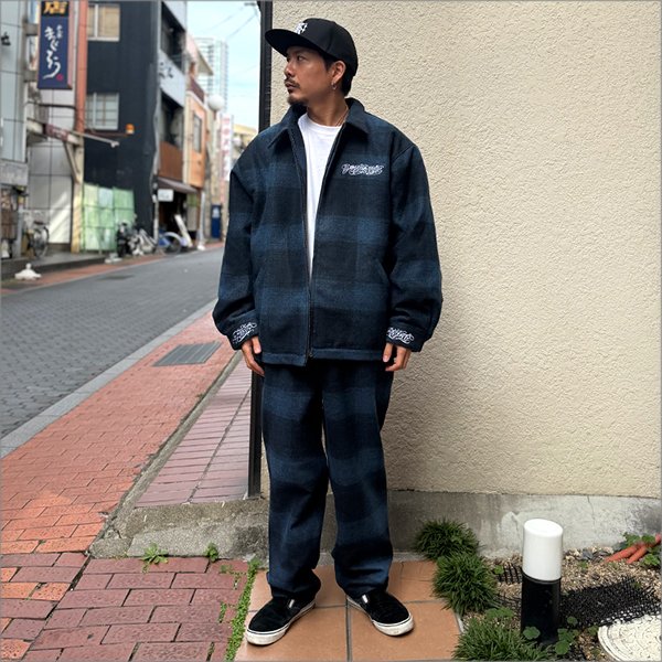 画像3: 【送料無料】KustomStyle カスタムスタイル RESPECT&TRUST HW JACKET NAVY CHECK (3)