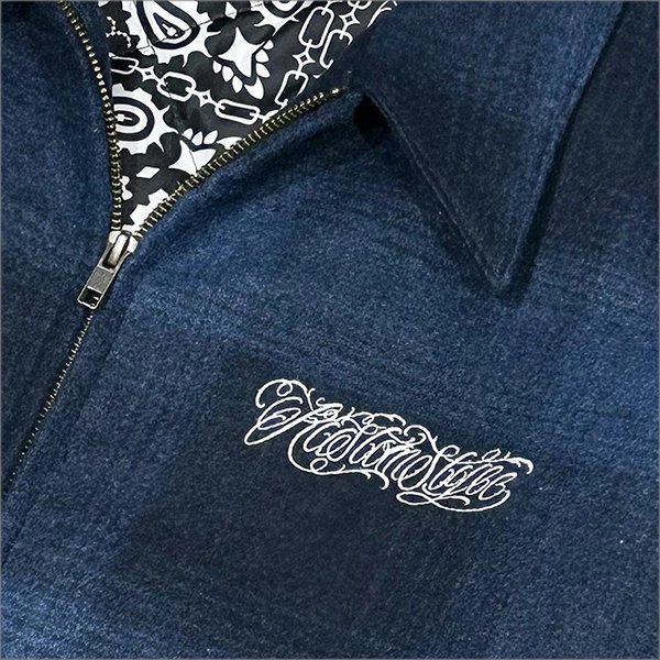 画像5: 【送料無料】KustomStyle カスタムスタイル RESPECT&TRUST HW JACKET NAVY CHECK (5)