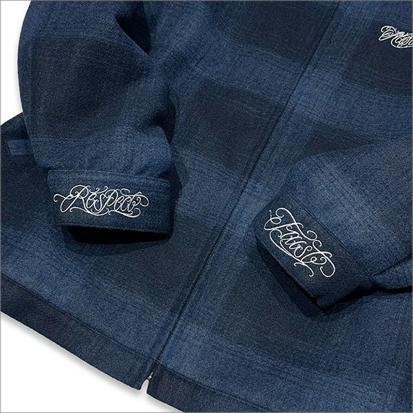 画像6: 【送料無料】KustomStyle カスタムスタイル RESPECT&TRUST HW JACKET NAVY CHECK (6)