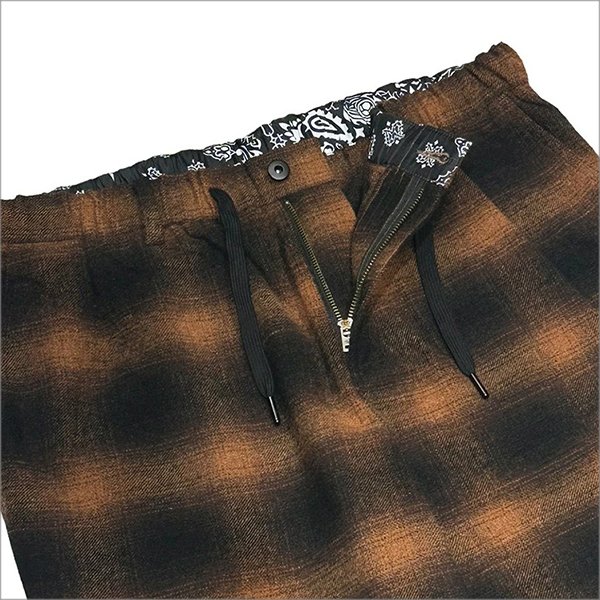 画像3: 【送料無料】KustomStyle カスタムスタイル RESPECT&TRUST CHECK WOOL パンツ BROWN (3)