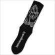 画像2: KustomStyle カスタムスタイル PRAYING HANDS SOCKS BLACK (2)