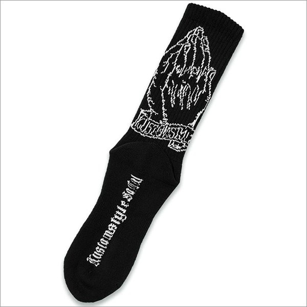 画像2: KustomStyle カスタムスタイル PRAYING HANDS SOCKS BLACK (2)