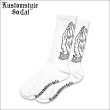 画像1: KustomStyle カスタムスタイル PRAYING HANDS SOCKS WHITE (1)