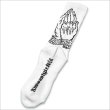 画像2: KustomStyle カスタムスタイル PRAYING HANDS SOCKS WHITE (2)