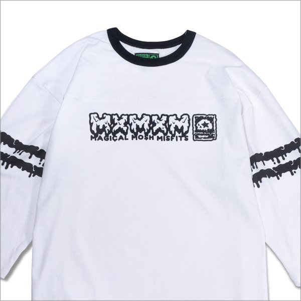 画像3: 【40％OFF】MxMxM マジカルモッシュミスフィッツ MxMxM どろどろ FOOTBALL Tシャツ WHITE (3)