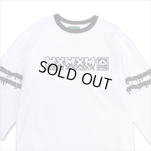画像3: 【40％OFF】MxMxM マジカルモッシュミスフィッツ MxMxM どろどろ FOOTBALL Tシャツ WHITE (3)