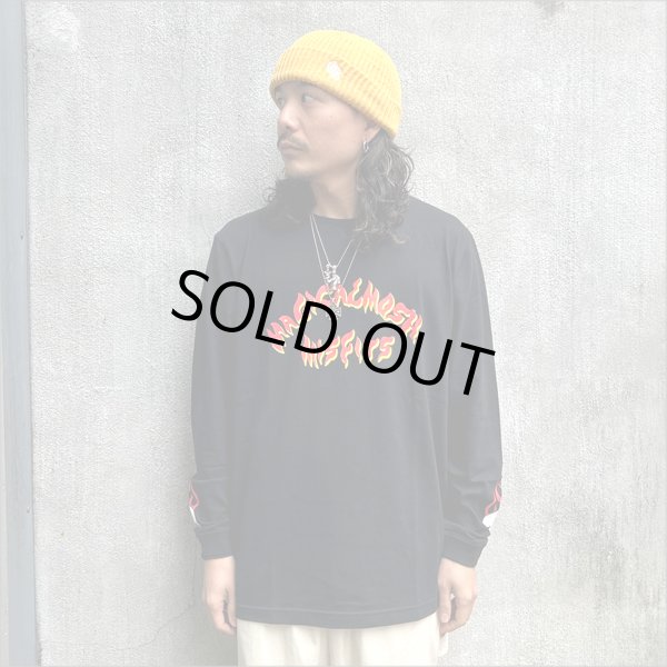 画像2: MxMxM マジカルモッシュミスフィッツ MxMxM FIRE L/S Tシャツ BLACK (2)