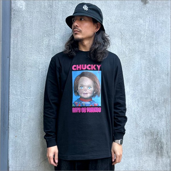 画像3: MxMxM x CHUCKY LET'S BE FRIENDS L/S Tシャツ BLACK (3)