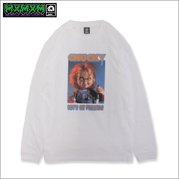 画像1: MxMxM x CHUCKY LET'S BE FRIENDS L/S Tシャツ WHITE (1)