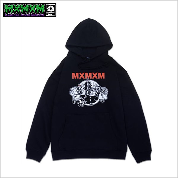 画像1: 【送料無料】MxMxM x キン肉マン THE JUSTICE P/Oパーカー BLACK (1)