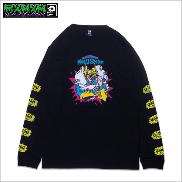 画像1: MxMxM x 僕のヒーローアカデミア ALL MIGHT L/S Tシャツ BLACK (1)