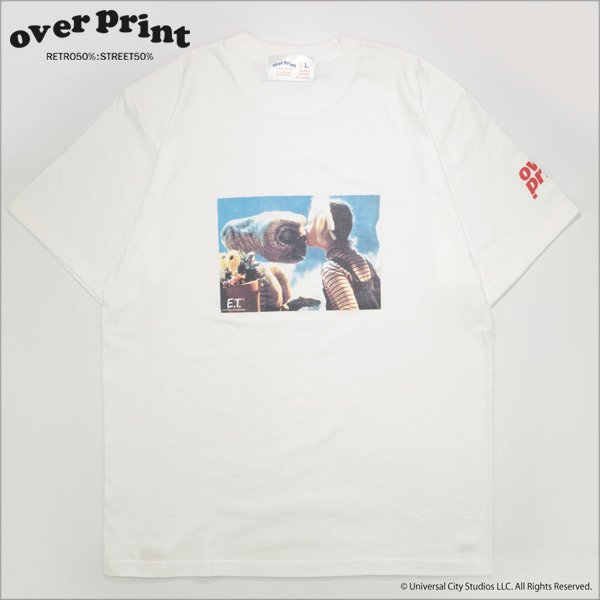 画像1: over print オーバープリント E.T. 2 Tシャツ WHITE (1)