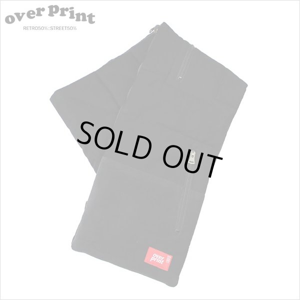 画像1: 【70％OFF】over print オーバープリント thick マフラー BLACK (1)