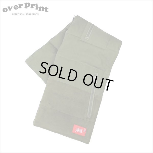 画像1: 【70％OFF】over print オーバープリント thick マフラー OLIVE  (1)