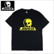 画像1: SKULL SKATES スカルスケーツ BURBS Tシャツ BLACK/YELLOW (1)