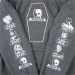 画像3: 【送料無料】SKULL SKATES スカルスケーツ DEAD GUYS 1990's P/Oパーカー CHARCOAL (3)