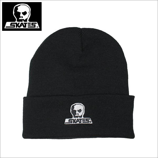 画像1: 【送料無料】SKULL SKATES スカルスケーツ ロゴ ニットキャップ BLACK (1)