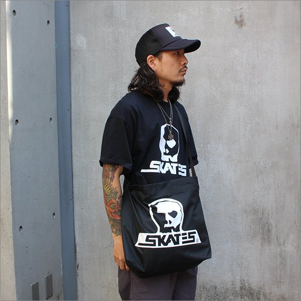 画像2: 【送料無料】SKULL SKATES スカルスケーツ ナイロン ショルダーバッグ BLACK (2)