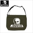 画像1: 【送料無料】SKULL SKATES スカルスケーツ ナイロン ショルダーバッグ OLIVE GREEN (1)