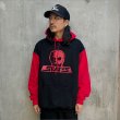 画像2: 【送料無料】SKULL SKATES スカルスケーツ ２トーン P/Oパーカー BLACK/RED (2)